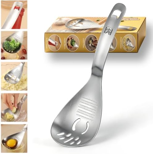 5 in 1 Multifunction Cooking Spoon,304 Stainless Steel Egg Slotted