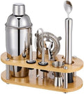Wukuna Cocktail Shaker Bartender Kit, 11 Pcs Bar Tool Set with Bamboo