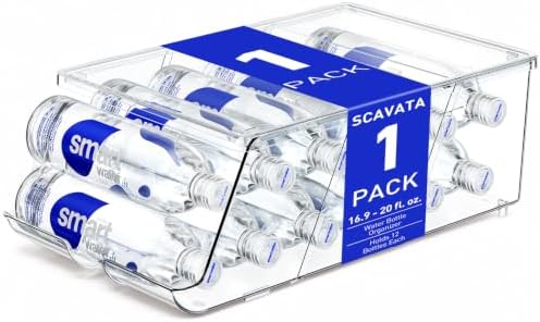 SCAVATA 1 Pack Water Bottle Organizer for Refrigerator, Stackable with