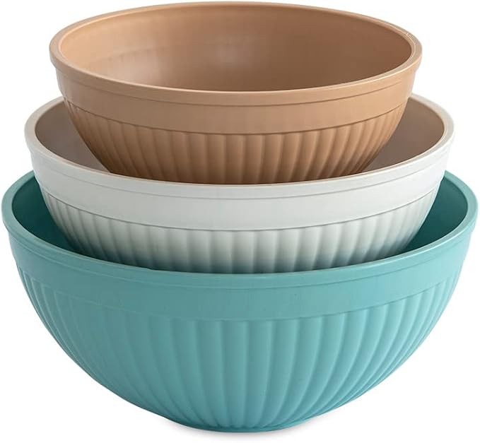 Nordic Ware Prep and Serve Mixing Bowls Set, Earth-Tones by NordicWare