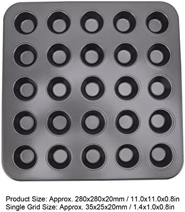 Luocute Nonstick Mini Muffin Pans, Carbon Steel 24 Cup Baking Pan for