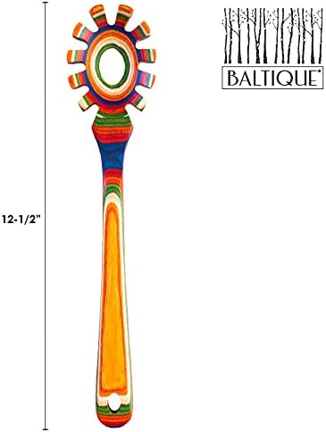 Baltique Marrakesh Collection Wooden Spaghetti Spoon – 12.5" Pasta