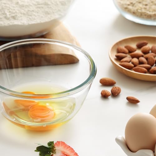5pc Glass Mixing Bowls Sets (4.65QT, 2.80QT, 1.64QT, 1.16QT, 0.85QT)