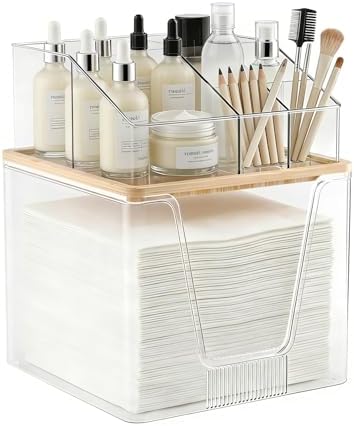 SPOSPO 2 in 1 Facial Towel Holder and Cosmetic Organizer
