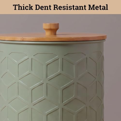 Kitchen Canisters for Countertop Set of 4, Textured Iron w/ Airtight