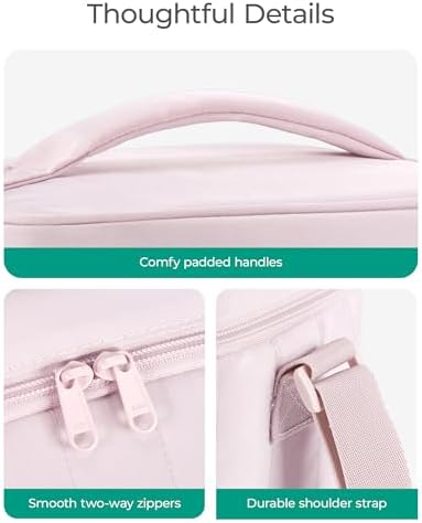 BAGSMART Lunch Box for Women, Insulated Lunch Bag Leakproof, Khaki