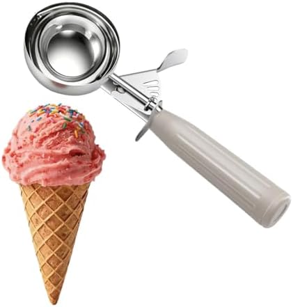 TOPKITCHEN Commercial-Grade Ice Cream Scoop 3.25 oz, 18/8 Stainless