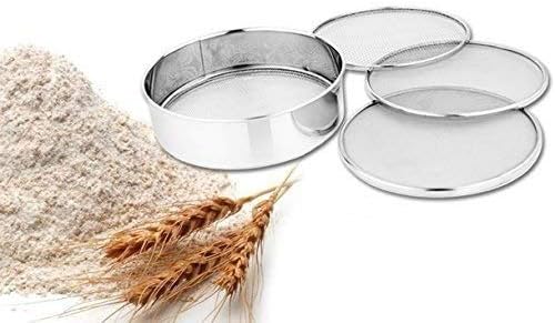 4 In 1 Stainless Steel Interchangeable Sieve Set of 5 Flour Spices