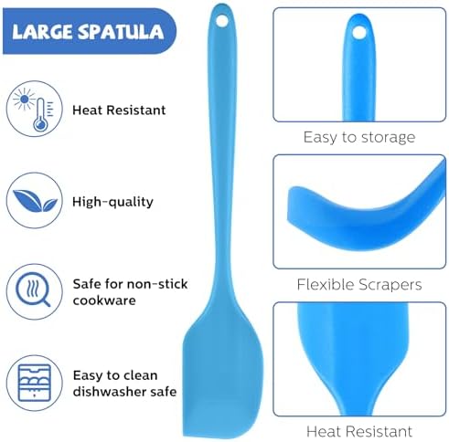 16 Piece 11 Inch Silicone Spatula Set, Heat Resistant