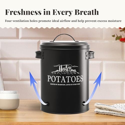 noonberry 3-Piece Potato and Onion Storage Bin Set for Kitchen