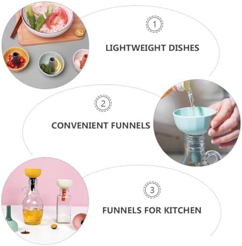 2 Pack Multipurpose Liquid Funnels with Filter Net for Kitchen