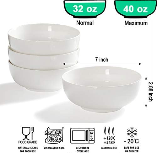 32 Ounce Large Cereal Bowls, Salad Bowls, Pasta Bowls, Soup Bowls, Pho