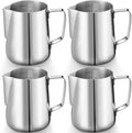 Honeydak 4 Pcs Milk Frothing Pitcher 304 Stainless Steel, 20 oz
