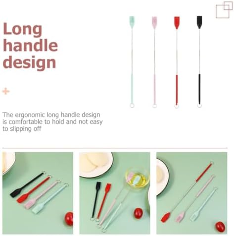 INOOMP 4pcs Silicone Basting Brushes Retractable Pastry Brush Set for