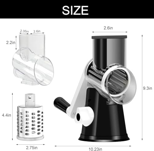 Cambom Rotary Cheese Grater, Black