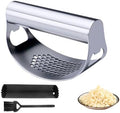 Stainless Steel Garlic Press with Peeler and Brush (1)