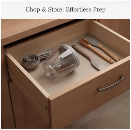Compact Pull-String Design Manual Food Chopper, 30.4 fl oz Vegetable