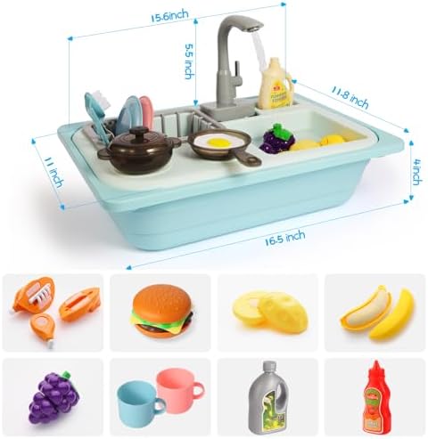 Asweets Color Changing Kitchen Sink Toys