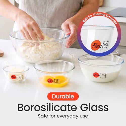 14pcs Set Salad Bowls (7 Airtight & 7 Lids) | Clear Salad Mixing Bowl