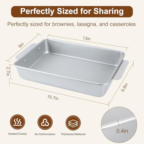 Cake Pan Set - 9x13 Baking Pan & 9 Inch Round Cake Pans (2 Pack)