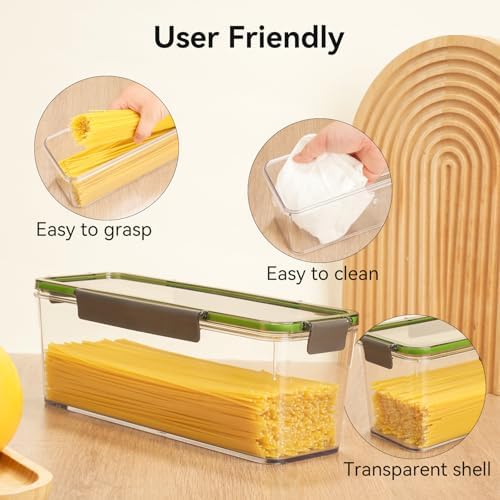 72oz Spaghetti Pasta Storage Container - Clear Plastic Noodle Holder