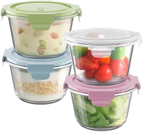 16 oz Glass Food Storage Containers with Lids