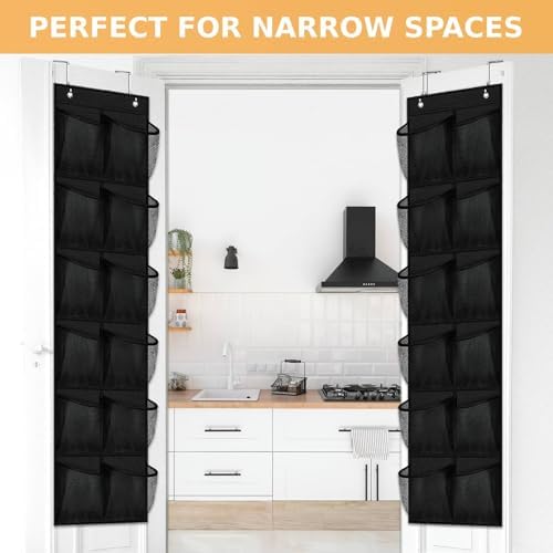 2PCS Water Bottle Organizer - 24 Holder Over The Door Water Bottle