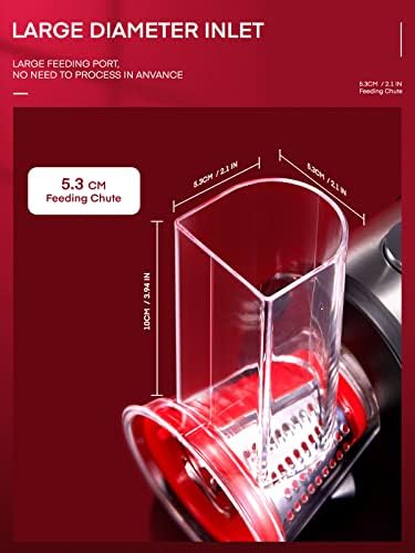 FOHERE Electric Cheese Grater and Salad Maker, Red