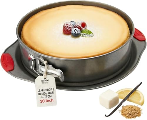 Boxiki Kitchen 10 Inch Nonstick Springform Pan, Professional Spring