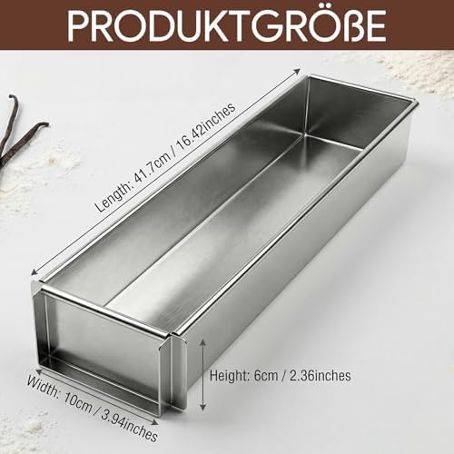 Tiramisu Pan, Rectangle Cake Pan with Removable Frame & Non-Stick