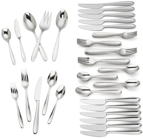 Lenox Cantera 65-Piece 18/10 Silverware Set for 12, Flatware