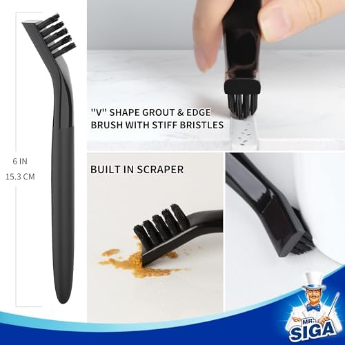 MR.SIGA Grout Cleaner Brush Set for Tiles