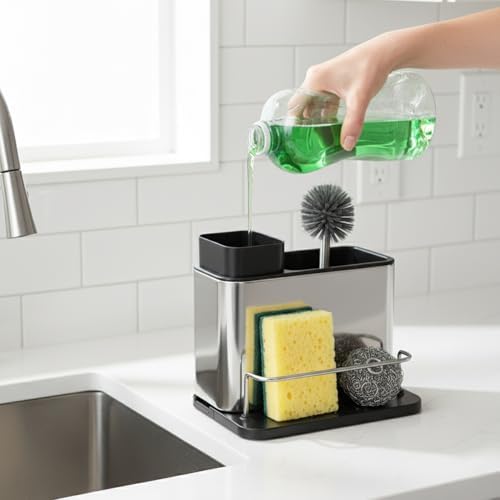 Suction Cup Sink Sponge Holder, Stainless Steel