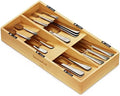 SpaceAid Bamboo Silverware Drawer Organizer with Labels, Kitchen