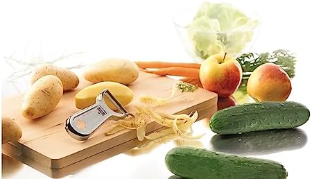 Kuhn Rikon Swiss Metal Peeler 4”, Stainless Steel
