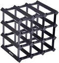 Countertop 12-Bottle Freestanding Modern Black Metal Wine Rack for