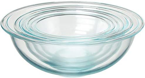 Pyrex Smart Essentials Glass Bowls with Plastic Lids, 8-Piece Set