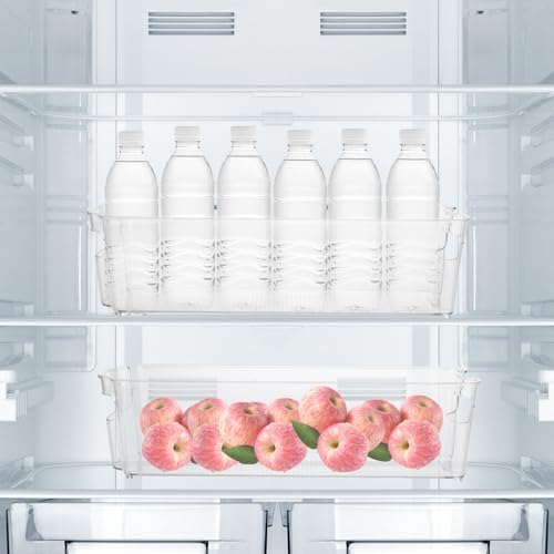 YOUNTHYE 6PCS 15inch Fridge Organizer Bins Breastmilk Freezer Storage