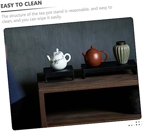 Retro Iron Teapot Stand for Tea Set and Purple Clay Pot