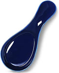 GDCZ Large Porcelain Spoon Rest for Kitchen Stove Top, Navy