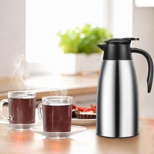 Essenya 2 PCS 68 OZ Thermal Coffee Carafe, Insulated Stainless Steel