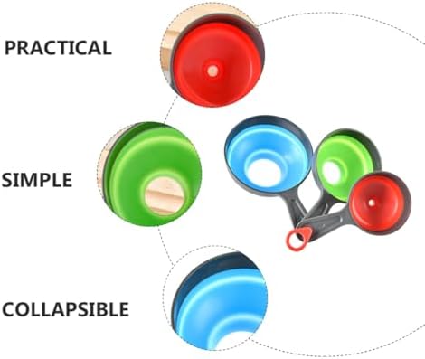 Plastic Folding Funnel Set for Kitchen Use 3pcs Food Grade Funnels for