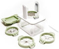 Henning Lee 4-in-1 Fresh Prep Fruit and Veggie Slicer, Green