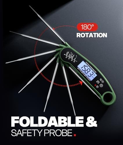 Digital Instant Read Meat Thermometer, Green