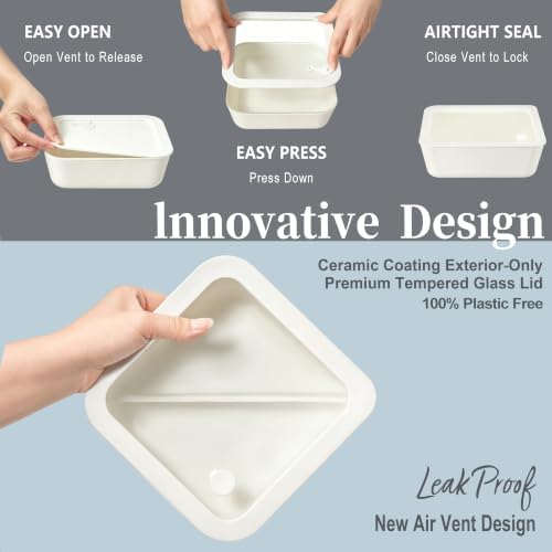 Urban Green 3 Pack 23oz Ceramic Coated Glass Containers