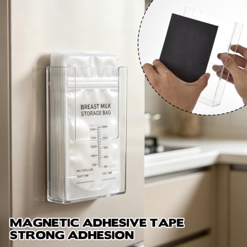 Magnetic Breastmilk Storage Bag Organizer, Breast Milk Bags Holder for