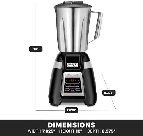 Waring Commercial BB340 Blender, 48 oz Stainless Steel Container
