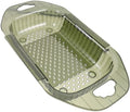 Adjustable Over-the-sink Colander Strainer Basket, Green Plastic