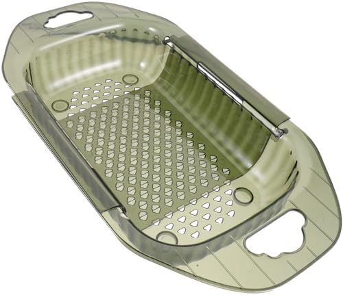Adjustable Over-the-sink Colander Strainer Basket, Green Plastic