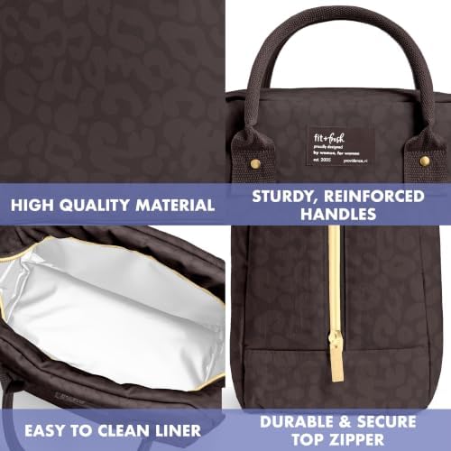 Fit & Fresh Bloomington Lunch Bag for Women - Insulated Large Lunch